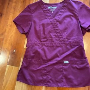 Maroon Grey’s Anatomy scrub top